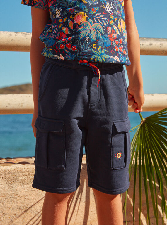 Shorts aus Fleece in Marineblau KLONOAGE / 24E3PGS2BERC234
