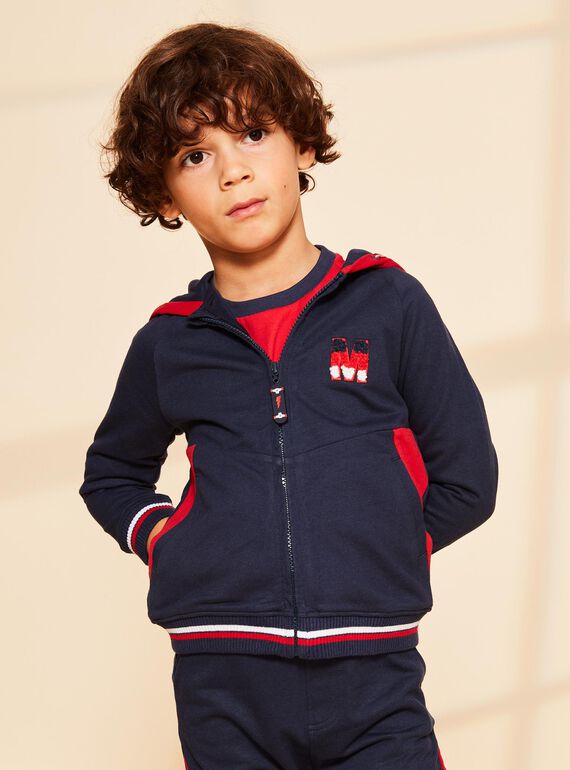 Kapuzen-Sweatshirt mit Stickerei M in marineblau FRIBORAGE / 23E3PGJ3JGH070