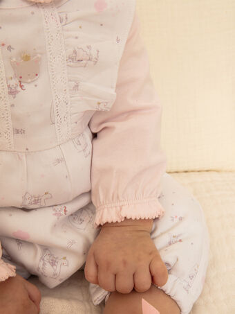 Baby-Mädchen-Bodys, Latzhose und Socken-Set ZOURA / 21E0CFG3ENS000