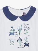 Body T-Shirt mit Blumenstickerei FANELLY / 23E1BFN1BOD001