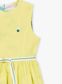 Gelbes wendbares Kleid aus Baumwollsatin LAPAKRETTE / 24H2PFI1ROBH705