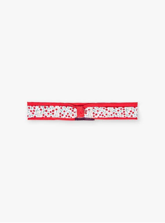 Baby Mädchen rot Stirnband mit Blumendruck BAAMITIE / 21H4BF11BAN001