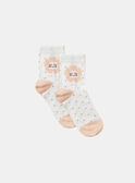 Ecrufarbene Socken LAELINA / 24H4BFK1SOQ001