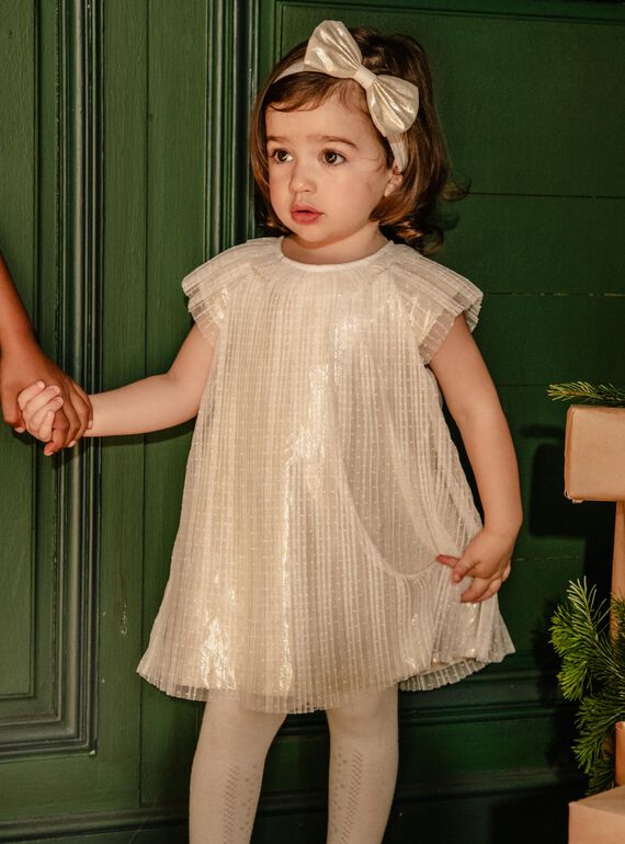 Plissee-Kleid aus Tüll DAVOLIE / 22H1BF62ROB005