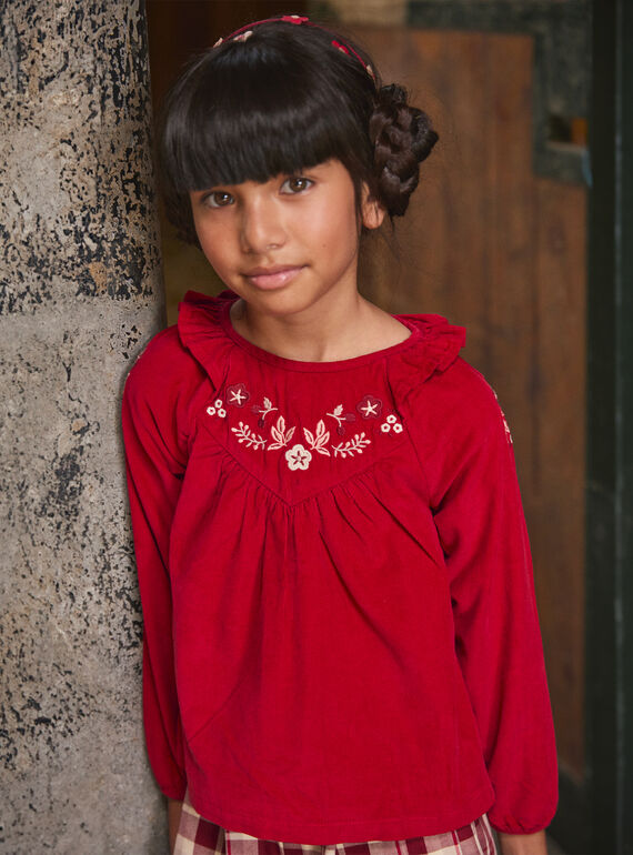 Bestickte Bluse aus Cord LALETTE / 24H2PFR1CHEF505