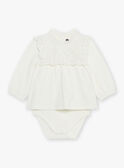 Langärmelige Bodysuit-Bluse in Ecru GAKOKO / 23H1BFH2BOD001