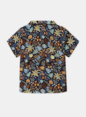 Hemd mit buntem Meerestier-und Blätterprint in Marineblau KAYAEL / 24E1BGS1CHM070