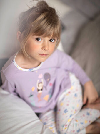 Lavendelfarbenes Pyjama-Set mit Meerjungfrau und Fischen für Kind Mädchen CHOUKETTE / 22E5PF43PYJ326