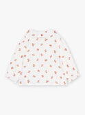 Vanillefarbene Bluse aus Baumwollgaze mit Obstdruck GAAGATHE / 23H1BF71CHE114
