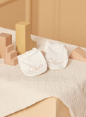 Handschuhe zur Geburt in Ecru aus Baumwolle LOU / 24H0AM11MFN001