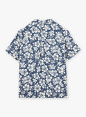 Navyblaues Hemd mit Blumenprint KROCHEMAGEM / 24E3GHT1CHM070