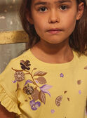 Gelbes T-Shirt mit Blumenmuster KOUETTE / 24E2PFD1TMCB104