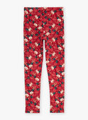 Rote Leggings mit Blumendruck GLELEGETTE / 23H2PFQ1LGF506