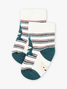 Gestreifte Socken für Baby Jungen mit Dinosauriern BAJOHN / 21H4BG92SOQ001
