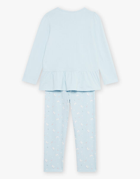 Blauer Pyjama mit Einhornmuster DOULIETTE / 22H5PF23PYJ222