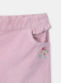 Rosafarbene Samthose LADOSETTE / 24H2PFQ1PAND329