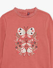 Rosa T-Shirt Schmetterling DUNETTE / 22H2PFR2TMLD332