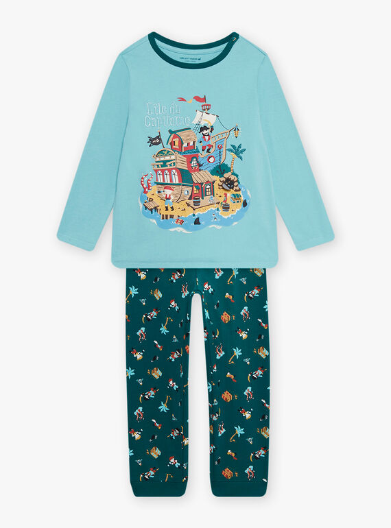Blaues Pyjama-Set mit Piratenmotiv für Kind Junge CAPIRAGE / 22E5PG45PYJC215