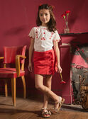 Red MINI SHORT SKIRT MOJUPETTE / 25E2PFJ1JPSF507