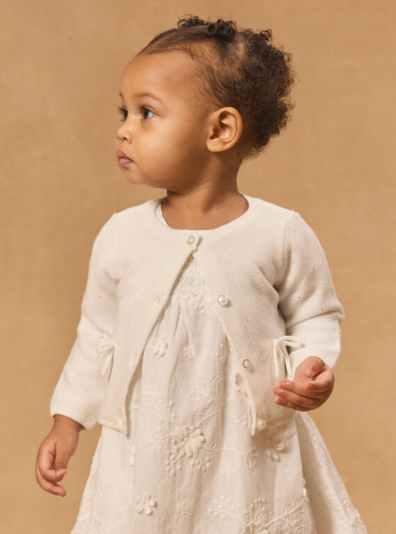 Cardigan aus Lochstrick mit Schleifen MAFANNY / 25E1BFL1CAR001