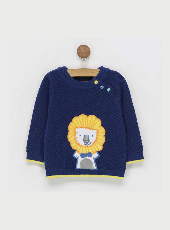 Marineblauer Pullover RAEDOU / 19E1BGC1PUL713