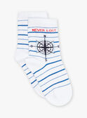 Marineblau-weiß gestreifte Socken FOSOLAGE / 23E4PGC1SOQ000