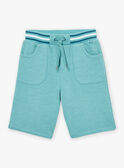 Türkisfarbene Bermuda-Shorts aus Molton KRIMONAGE 2 / 24E3PGQ1BER202