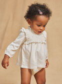 Langärmelige Bodysuit-Bluse in Ecru GAKOKO / 23H1BFH2BOD001