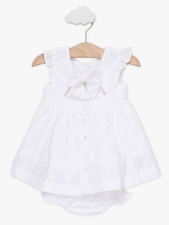 Baby-Kleid aus englischer Stickerei für Mädchen, ecrufarben TALEA / 20E1BFJ1ROB000