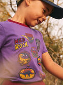 Violettes Kurzarm-T-Shirt mit Dinosaurier-Print KICHAGE / 24E3PGC3TMC708