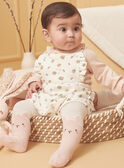 Set aus Body, Strampelanzug und Strumpfhose in Ecru und Rosa LOUANE / 24H0CF12ENS001