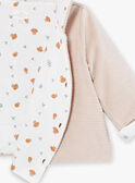 Beige Samtjacke mit Kapuze für Neugeborene LOAC / 24H0CM11VES007