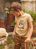 Beigefarbenes T-Shirt mit Druckmotiv KOBALLAGE / 24E3PGD3TMCB103