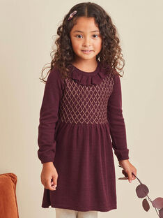Kind Mädchen lila Wollmischung Kleid BOUBAETTE / 21H2PFQ1ROBD302