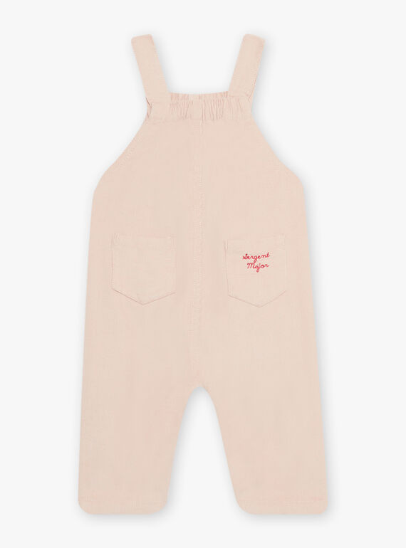 Latzhose aus Samt mit beige-rosa Seitenstreifen DAKLELIA / 22H1BFR1SAL801