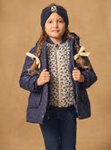 2-in-1-Parka dunkelblau oder weiße Jacke mit Leopardenmuster ohne Ärmel, Mädchen  NINARETTE / 25H2PFE2PAR705