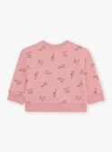 Vintage-Sweatshirt rosa mit Tiermotiv FAGETIENNE / 23E1BGD2SWED332