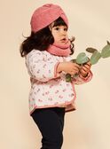 Gesteppter Kapuzenmantel in rosa mit Blumendruck. FIMARIE / 23E1BF51VESD319