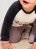 Schlafanzug aus Samt mit Zweiteilereffekt FEDOGGY / 23E5BG24GRE003