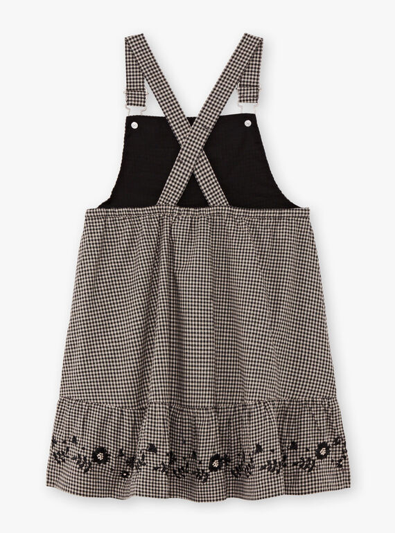 Kind Mädchen Gingham fließenden Latzhose Kleid BECHAETTE / 21H2PF21CHS090
