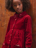 Besticktes Kleid aus Cord LALICHETTE / 24H2PFR1ROBF506