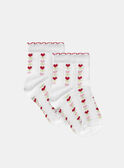 Jacquardsocken Blumen und Herz KLASOZETTE / 24E4PFN1SOB001