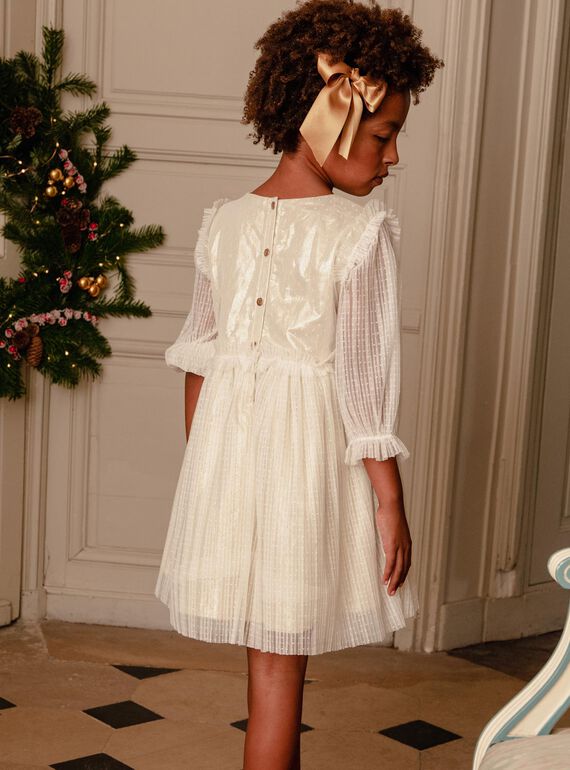 Plissee-Kleid aus Tüll DAEFETTE / 22H2PF61ROB005