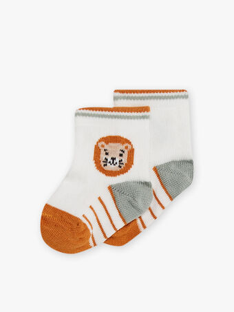 Baby Junge Jacquard-Socken mit Dschungeltieren CAKRIS / 22E4BG92SOQ001