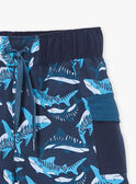 Navyblaue Badeshorts mit Haiprint KLUSAGE / 24E4PGG5MAIC234