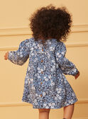 Blau-weißes Kleid mit Blumenmuster LACECILE / 24H1BFJ1ROB070