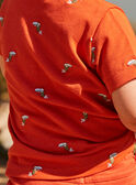 Baby Junge orangefarbenes Poloshirt CAWEDOU / 22E1BGP1POLF527