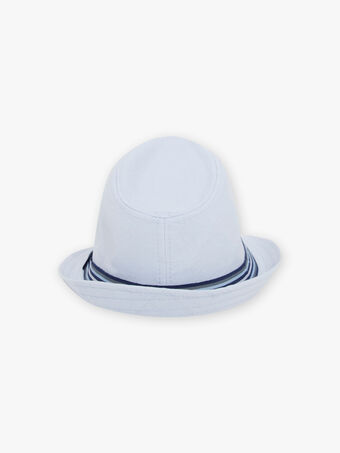 Hellblaue Mütze für Kind Junge mit kontrastierendem Zierband CYCHAPAGE / 22E4PG11CHA020