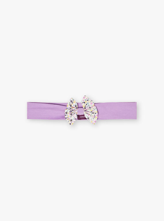 Baby Mädchen lila Stirnband mit Blumendruck BACLEM / 21H4BF21BAN320