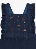 Besticktes Denim-Kleid Kind Mädchen CARLETTE / 22E2PF71CHSP274